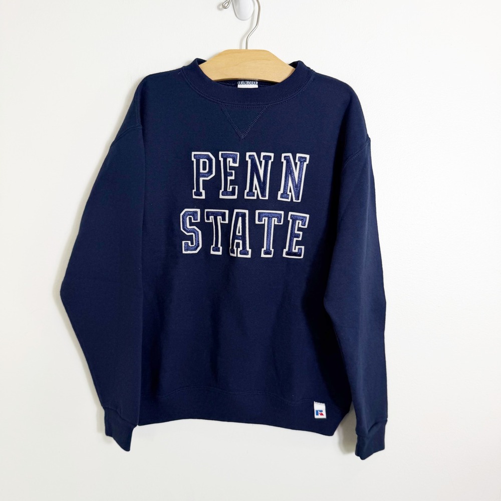 Russell Athletic Sweatshirt Kids Youth Small Navy Penn State Nittany Lions